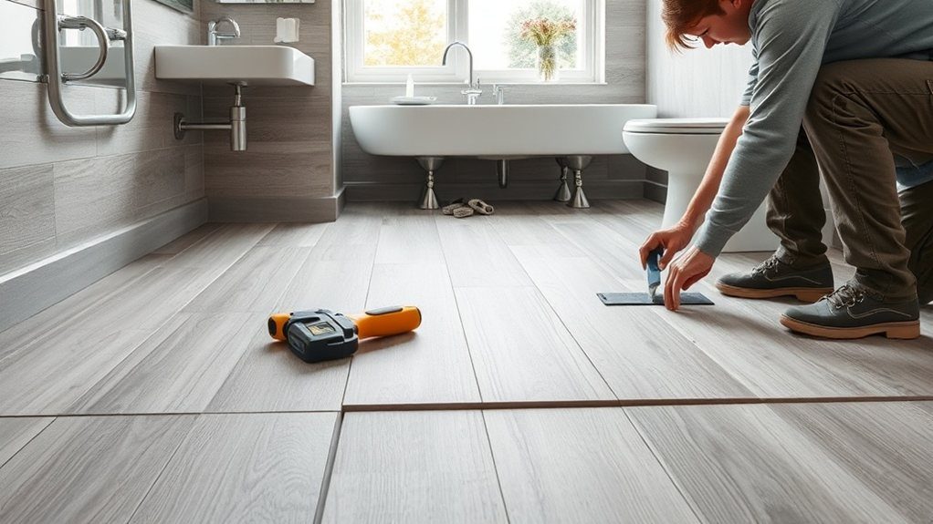 Bathroom Flooring Installation in Swiss Cottage